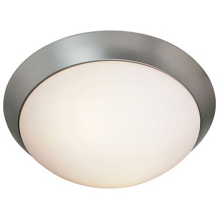 ACCESS LIGHTING Cobalt, Flush Mount, Brushed Steel Finish, Opal Glass 20624-BS/OPL